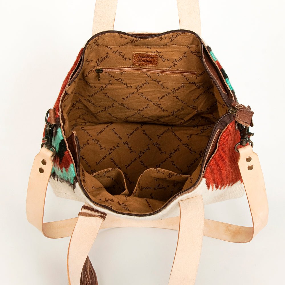 American Darling Tote Saddle Blanket Genuine Leather