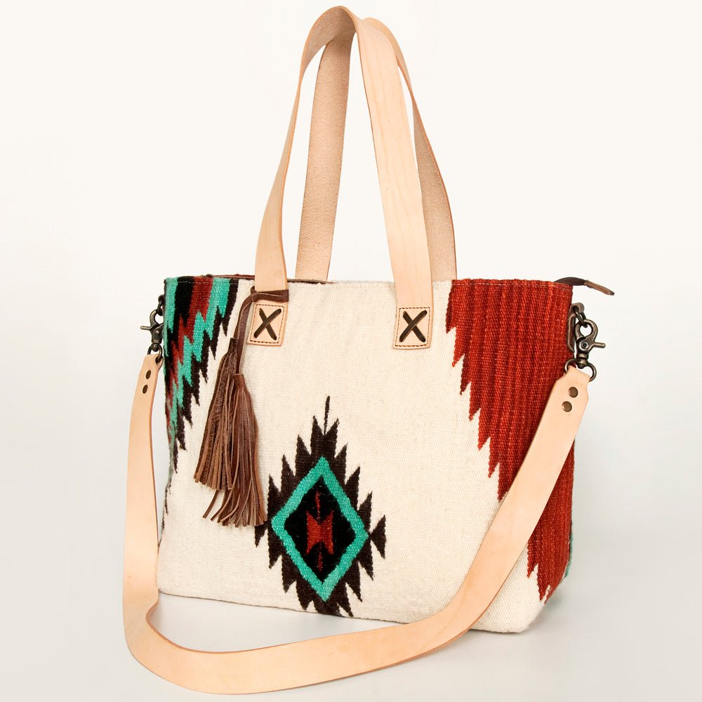 American Darling Tote Saddle Blanket Genuine Leather