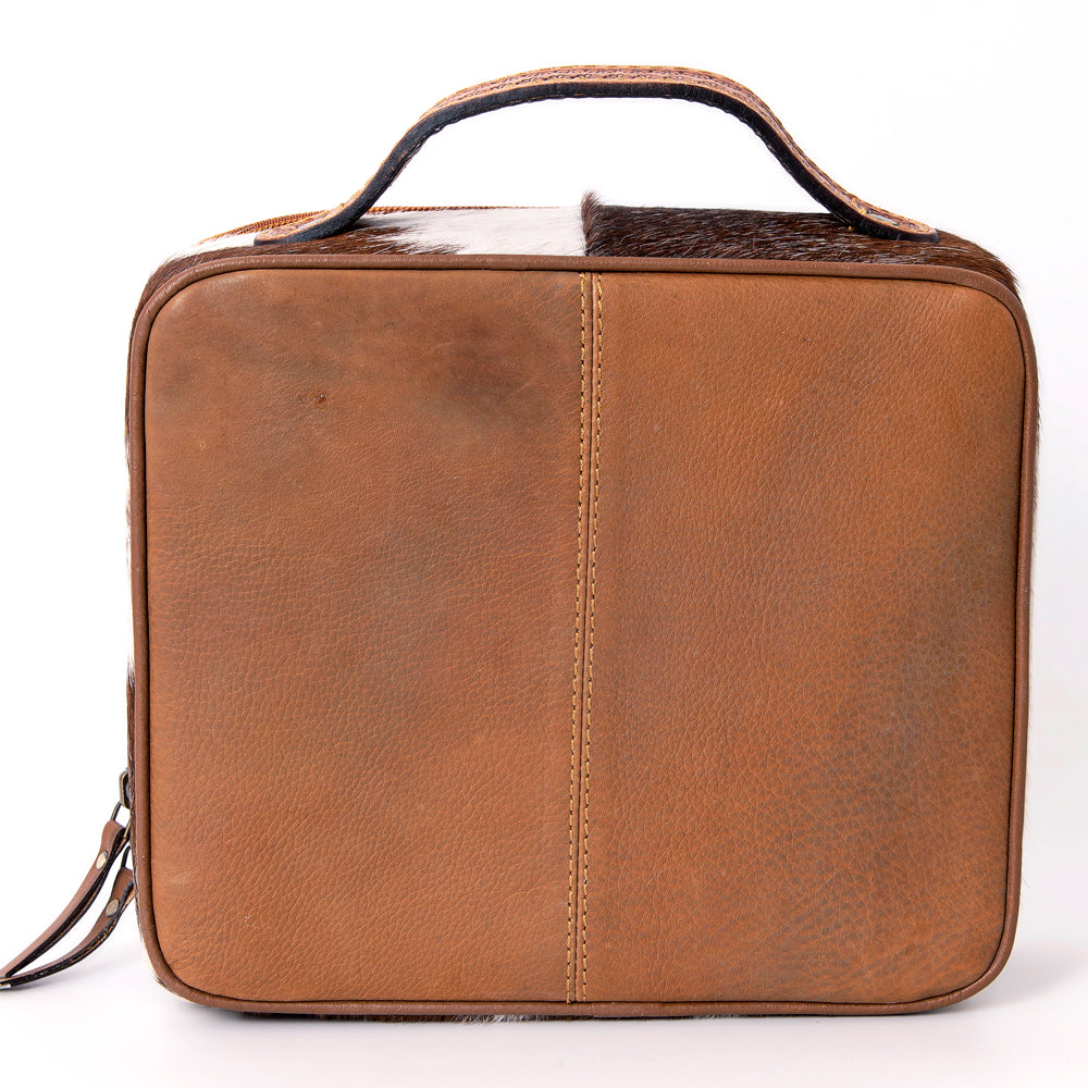 American Darling Jewelry Case Hand Tooled Hair-On Genuine Leather