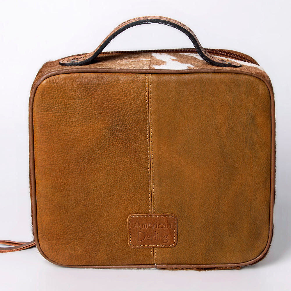 American Darling Jewelry Case Hand Tooled Hair-On Genuine Leather