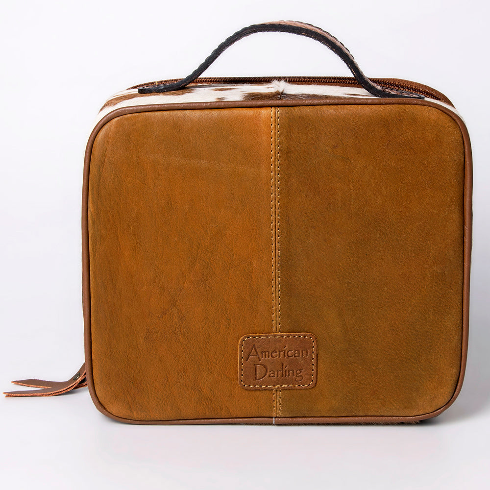 American Darling Jewelry Case Hand Tooled Hair-On Genuine Leather
