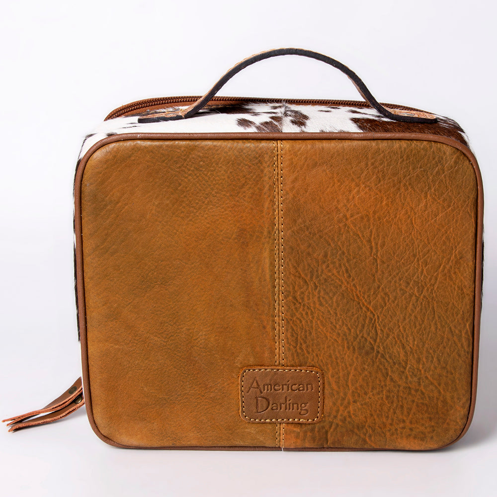 American Darling Jewelry Case Hand Tooled Hair-On Genuine Leather