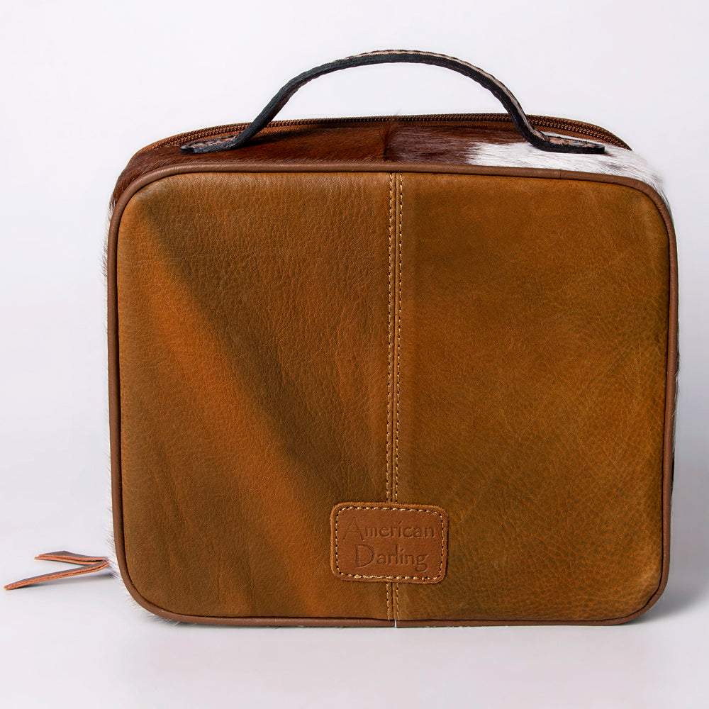 American Darling Jewelry Case Hand Tooled Hair-On Genuine Leather