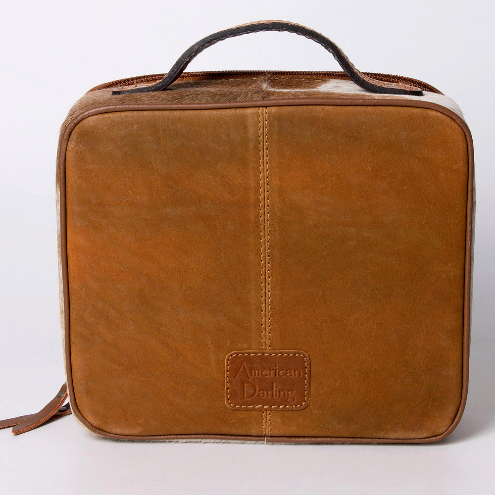 American Darling Jewelry Case Hand Tooled Hair-On Genuine Leather