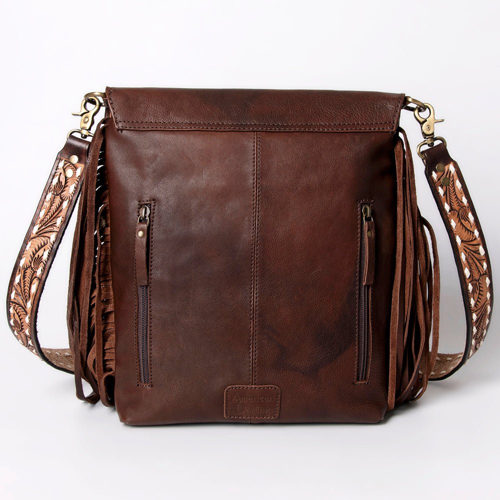 American Darling Large Crossbody Hand Tooled Genuine Leather