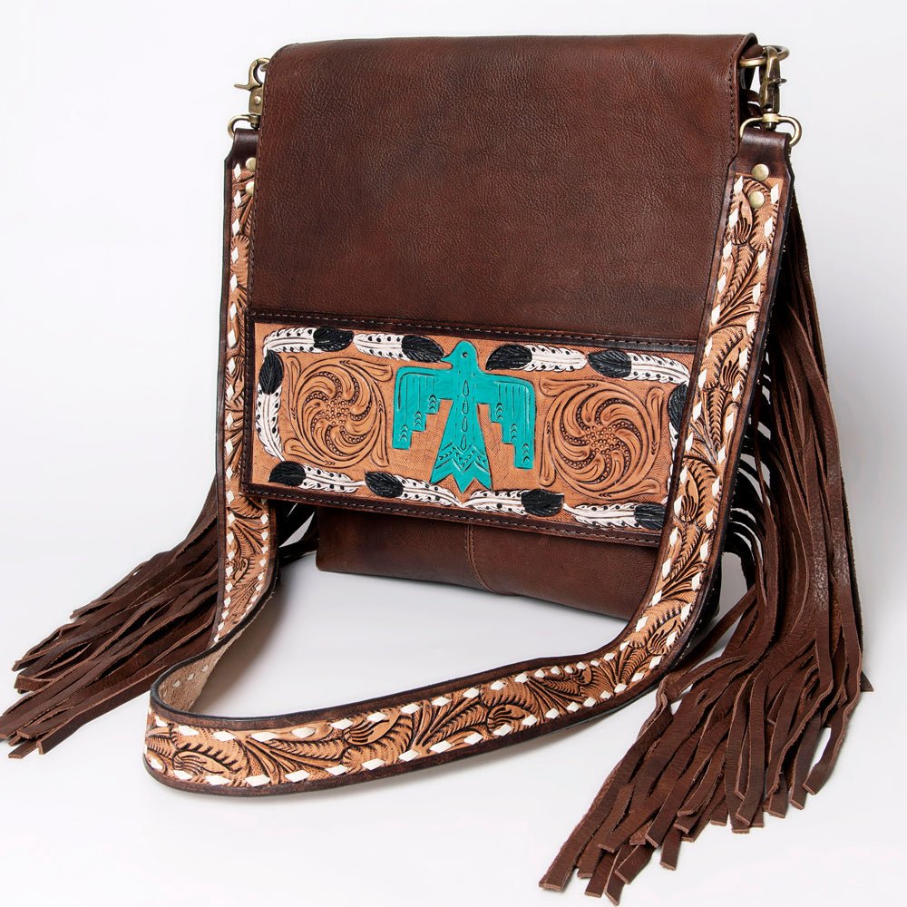 American Darling Large Crossbody Hand Tooled Genuine Leather