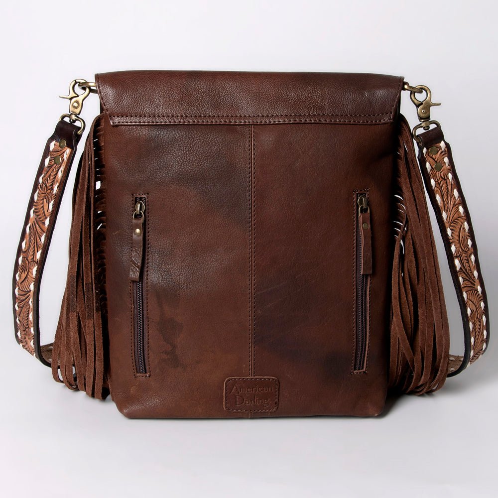 American Darling Large Crossbody Hand Tooled Genuine Leather