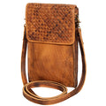 Never Mind Cell Phone Holder Vintage Handmade Genuine Cowhide Leather