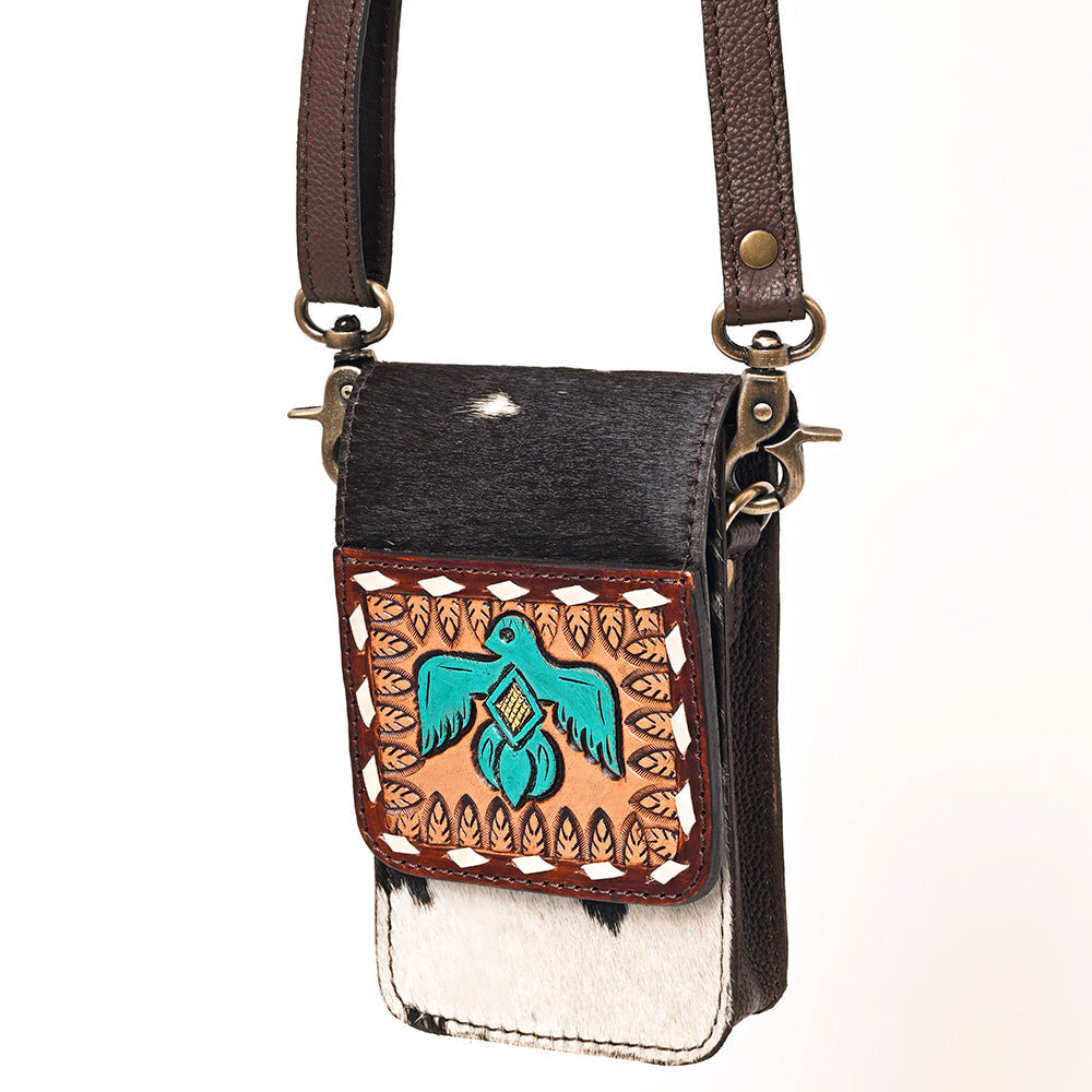 American Darling Hand Tooled Hair-On Genuine Leather