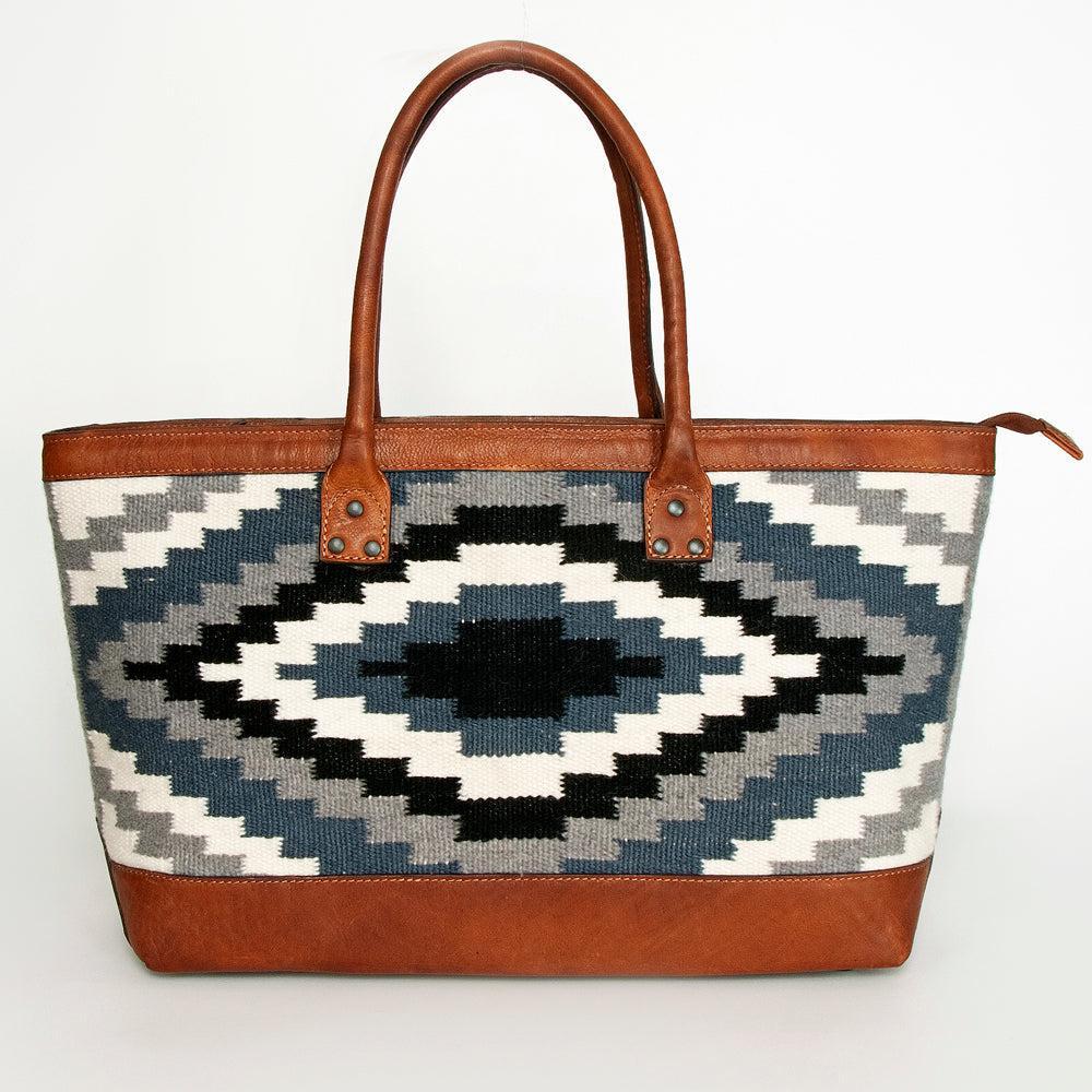 American Darling Saddle Blanket Leather Tote