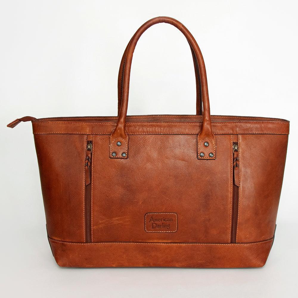 American Darling Saddle Blanket Leather Tote