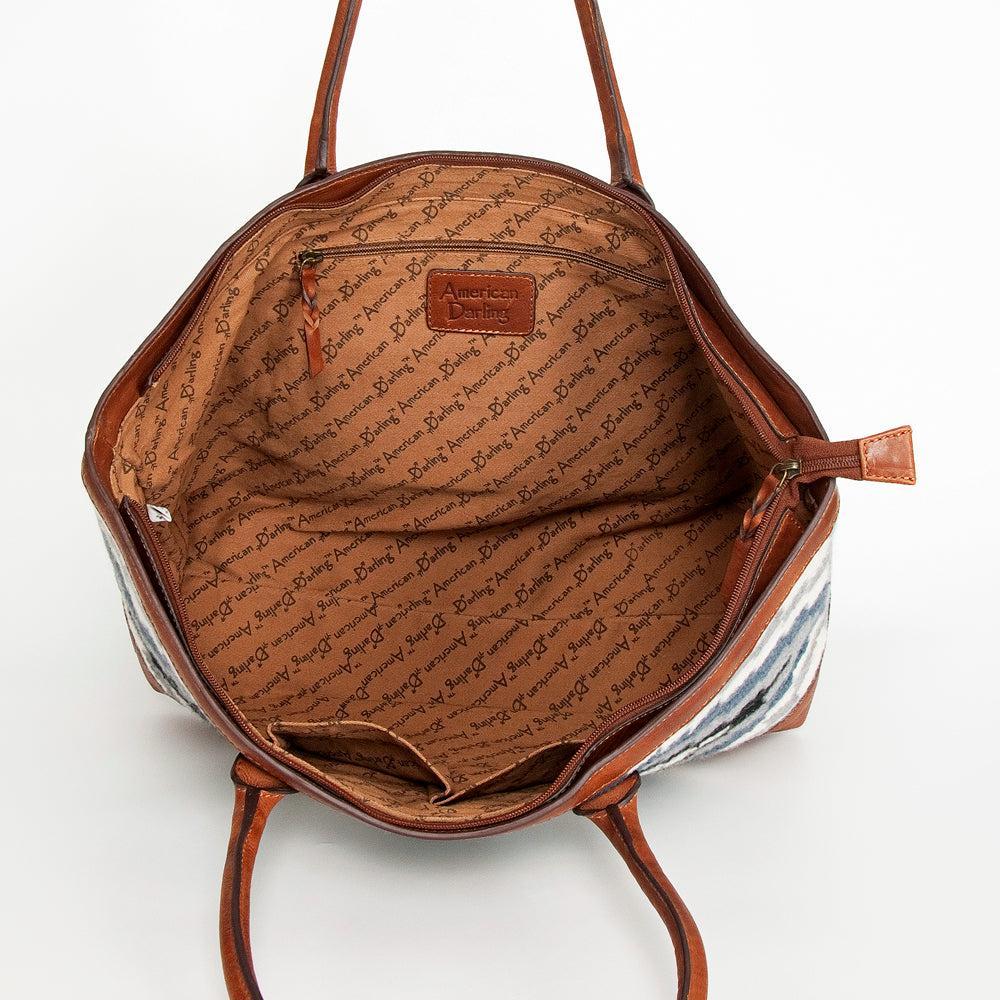 American Darling Saddle Blanket Leather Tote