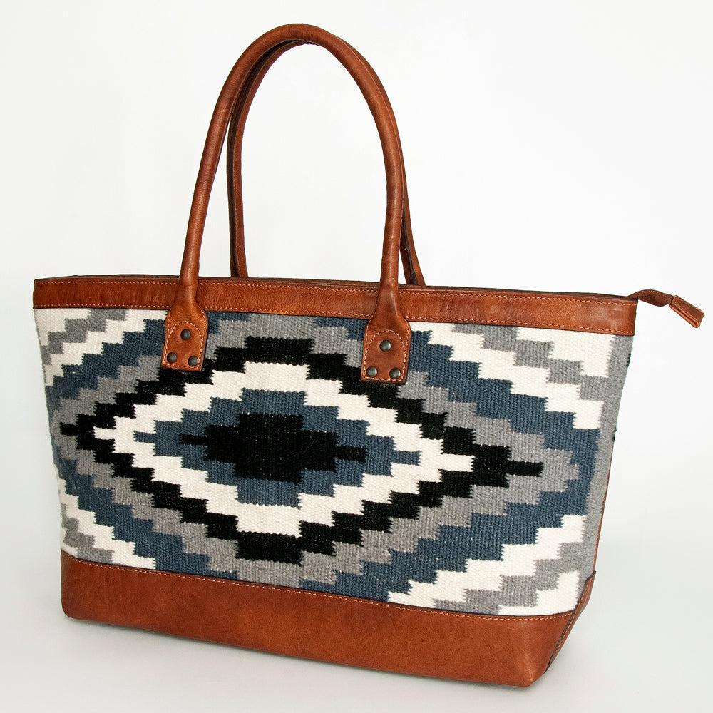 American Darling Saddle Blanket Leather Tote