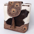 American Darling Backpack Hair-On Hand Tooled Genuine Leather