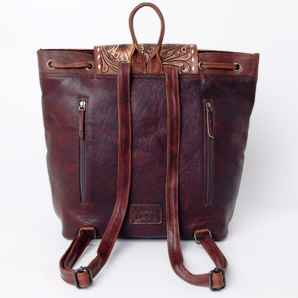 American Darling Hand-Tooled Saddle Blanket Genuine Leather Bag