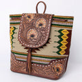 American Darling Hand-Tooled Saddle Blanket Genuine Leather Bag