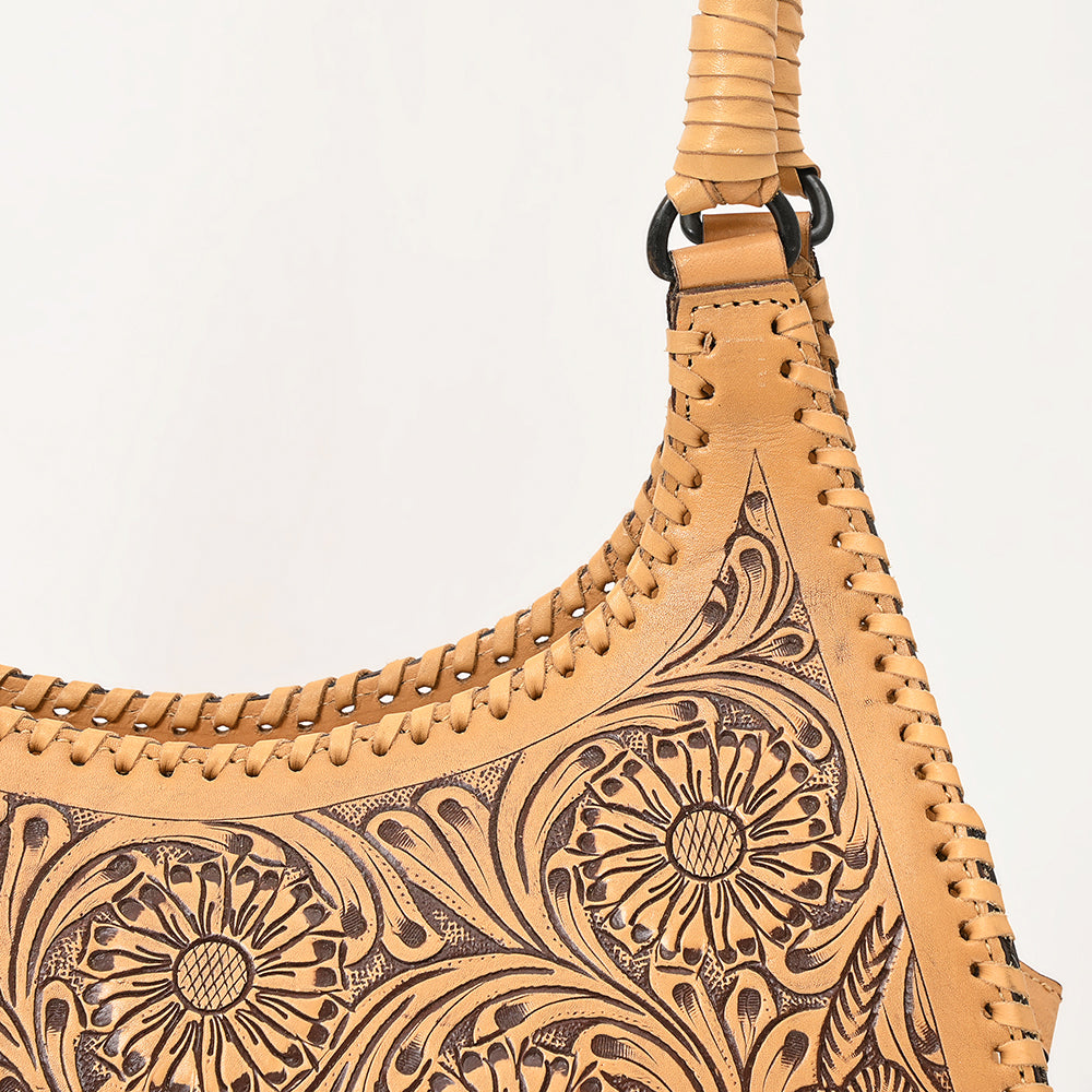 American Darling Hand-Tooled Genuine Leather Hobo Bag