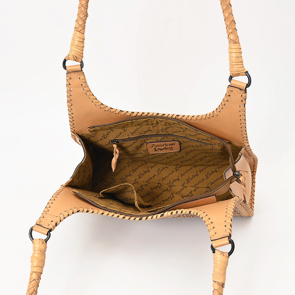 American Darling Hand-Tooled Genuine Leather Hobo Bag