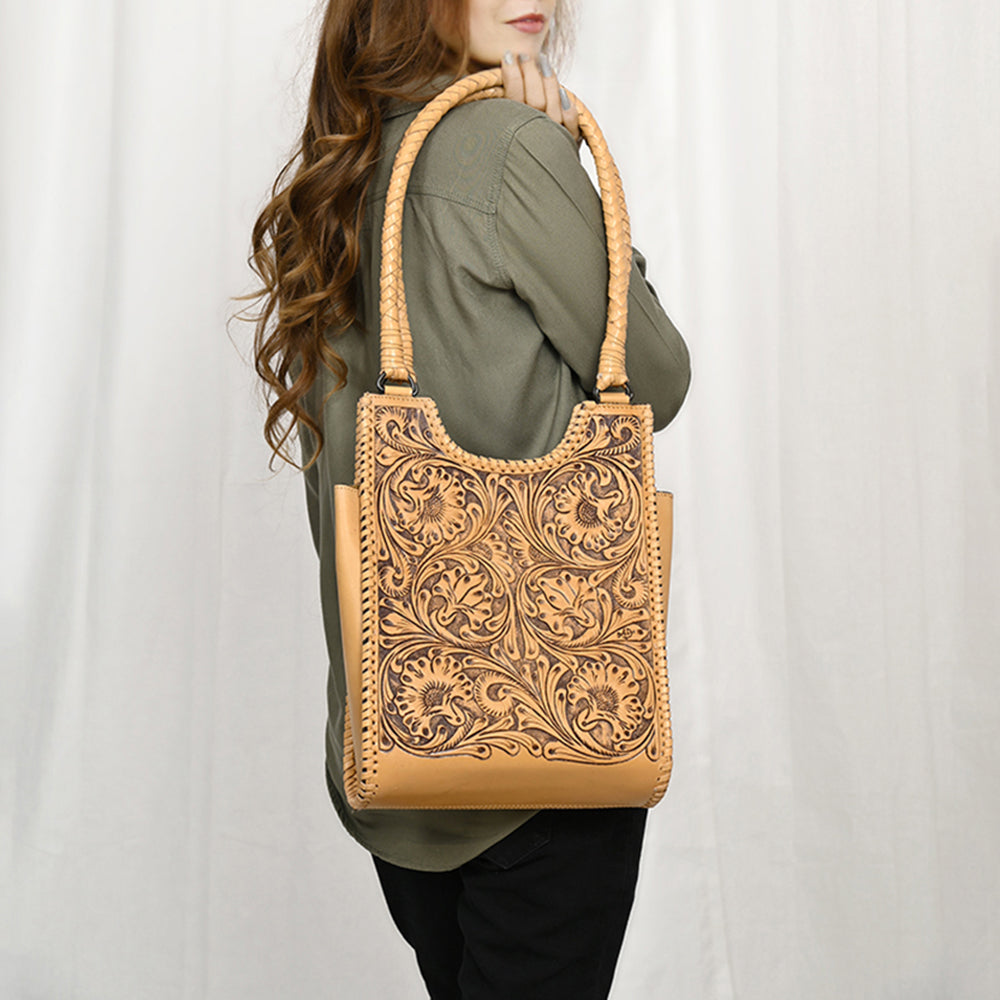 American Darling Tote Hand Tooled Genuine Leather Women Bag Western Handbag Purse