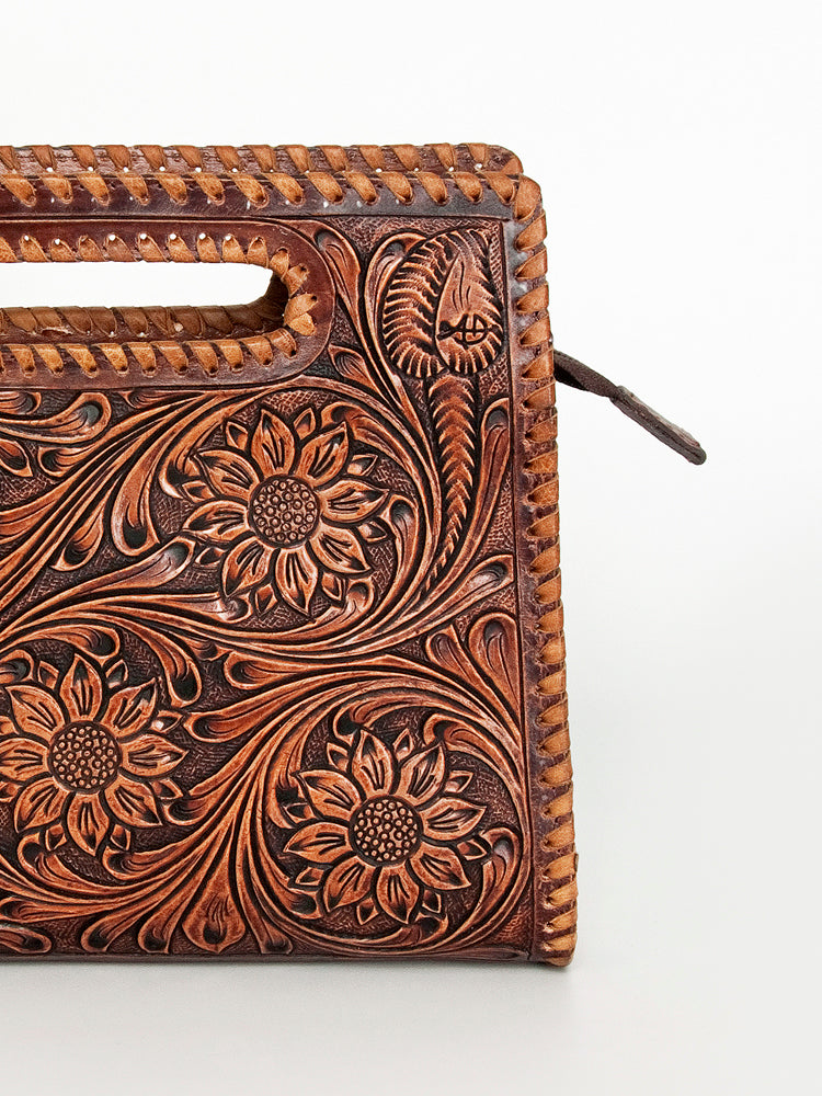 American Darling Hand-Tooled Genuine Leather Clutch