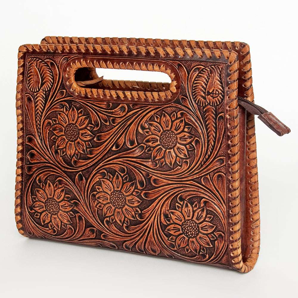 American Darling Hand-Tooled Genuine Leather Clutch