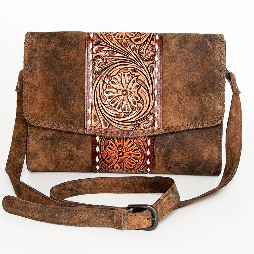 American Darling Hand-Tooled Genuine Leather Clutch