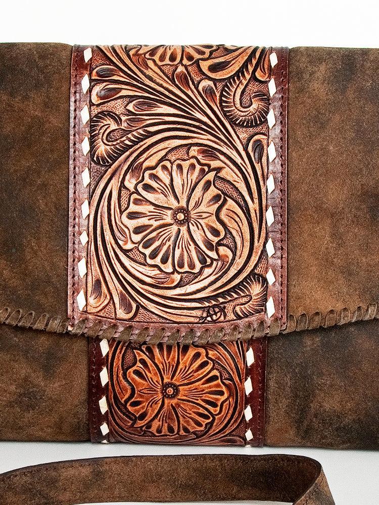 American Darling Hand-Tooled Genuine Leather Clutch