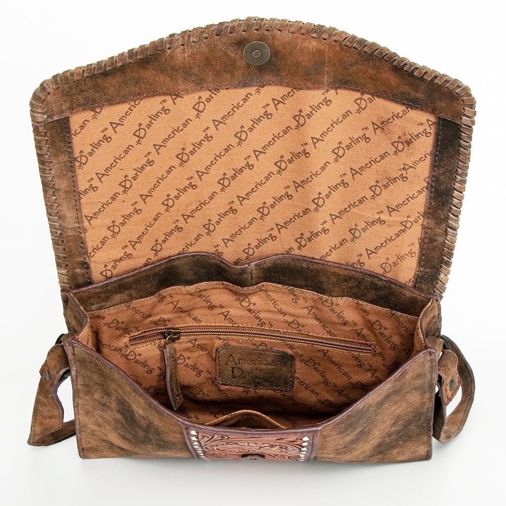 American Darling Hand-Tooled Genuine Leather Clutch