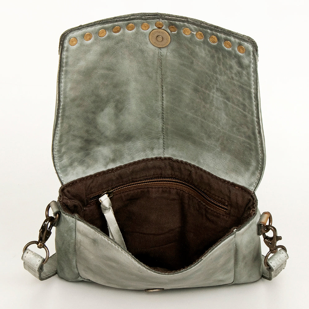 Never Mind Crossbody Vintage Handmade Genuine Cowhide Leather