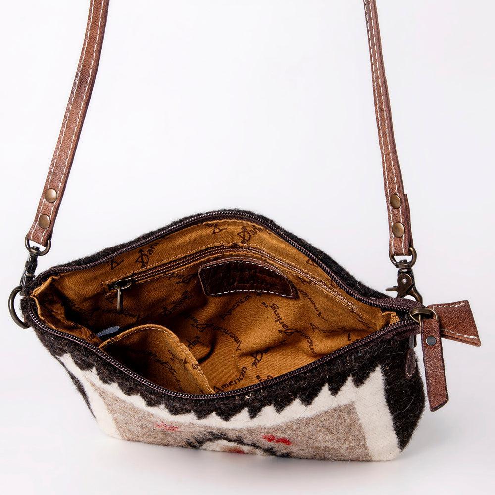 American Darling Crossbody Saddle Blanket Genuine Leather