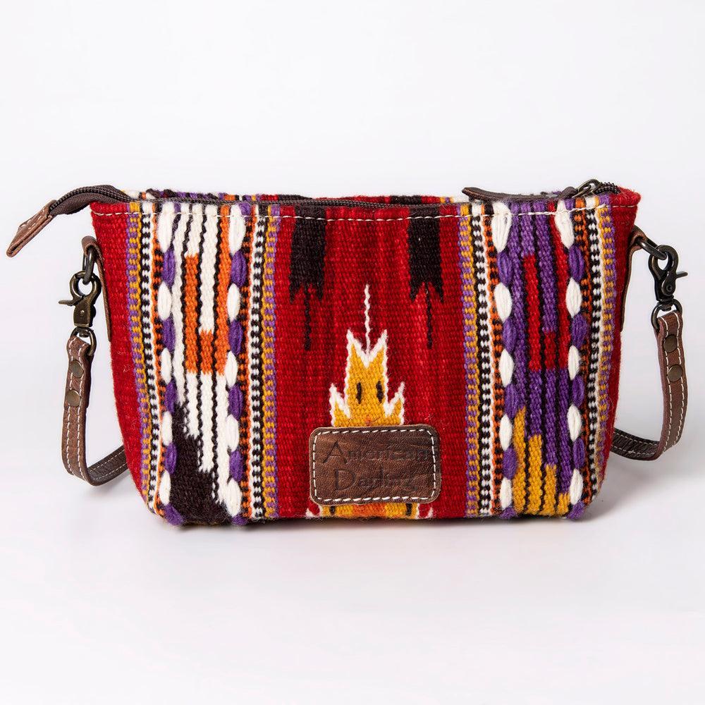 American Darling Crossbody Saddle Blanket Genuine Leather