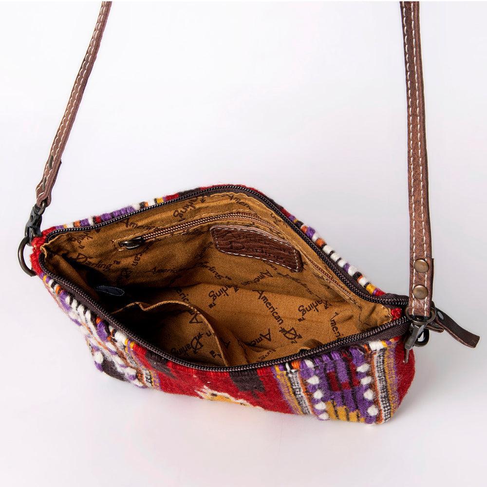 American Darling Crossbody Saddle Blanket Genuine Leather