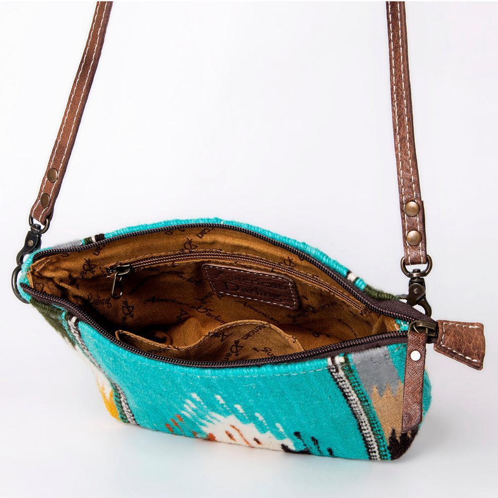 American Darling Crossbody Saddle Blanket Genuine Leather
