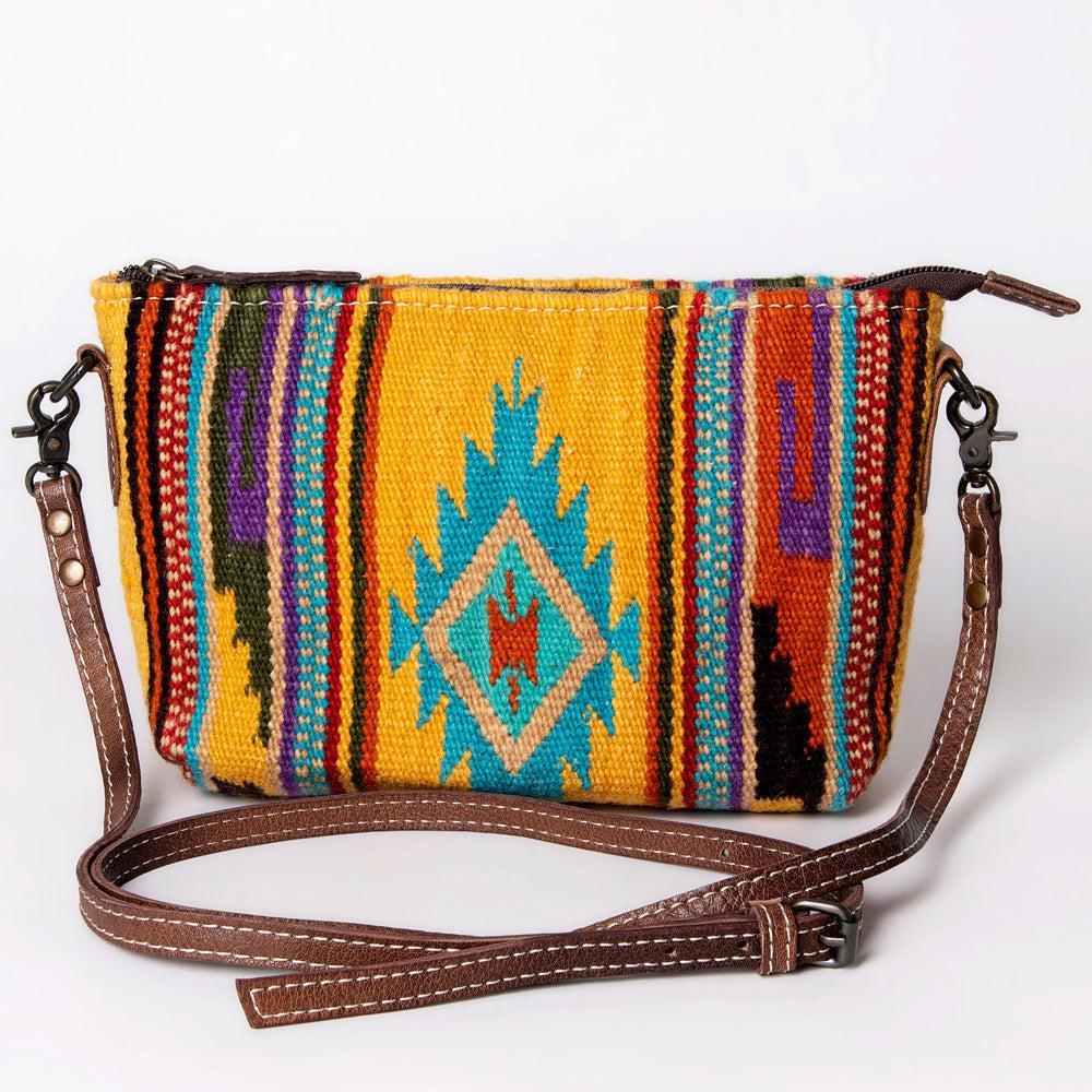 American Darling Crossbody Saddle Blanket Genuine Leather