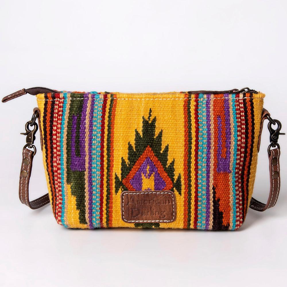 American Darling Crossbody Saddle Blanket Genuine Leather