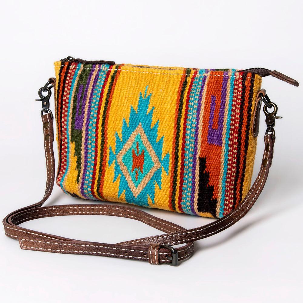 American Darling Crossbody Saddle Blanket Genuine Leather