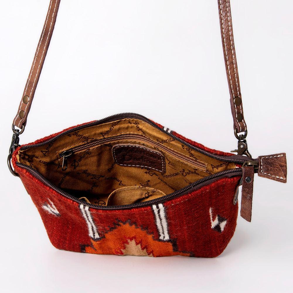 American Darling Crossbody Saddle Blanket Genuine Leather