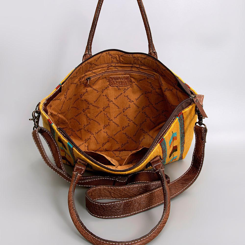 American Darling Tote Saddle Blanket Genuine Leather