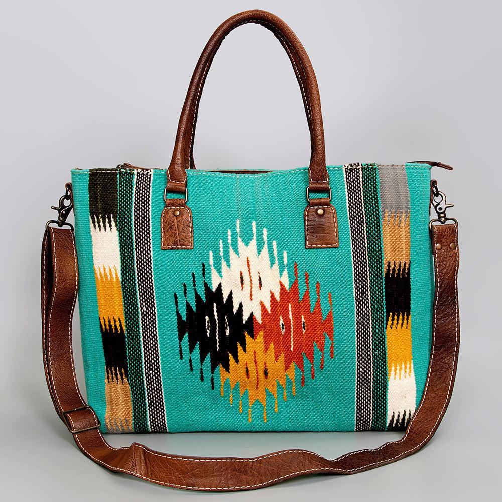 American Darling Tote Saddle Blanket Genuine Leather