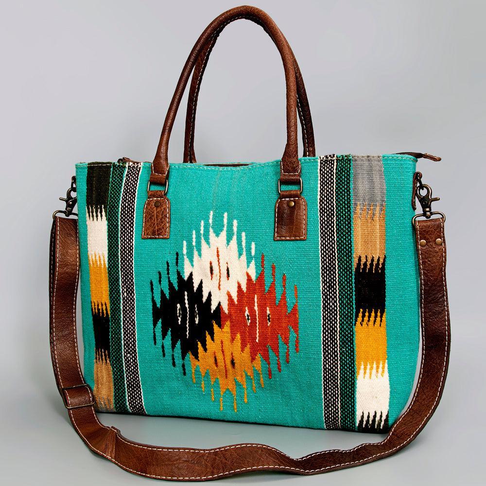American Darling Tote Saddle Blanket Genuine Leather
