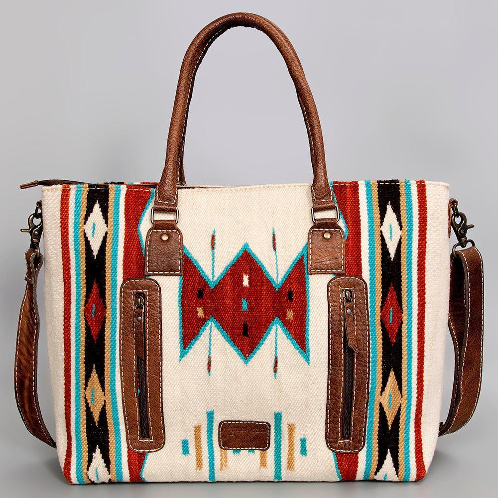American Darling Tote Saddle Blanket Genuine Leather