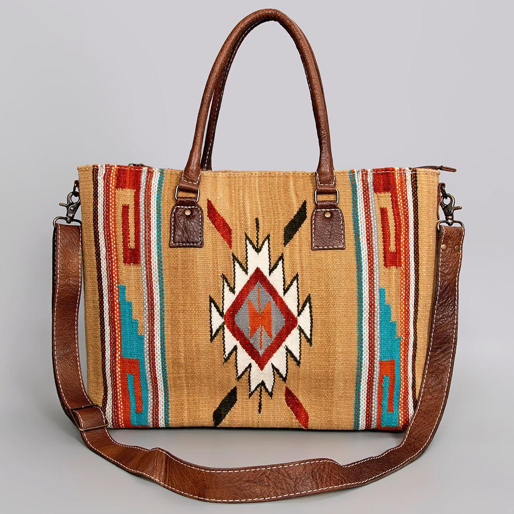 American Darling Tote Saddle Blanket Genuine Leather