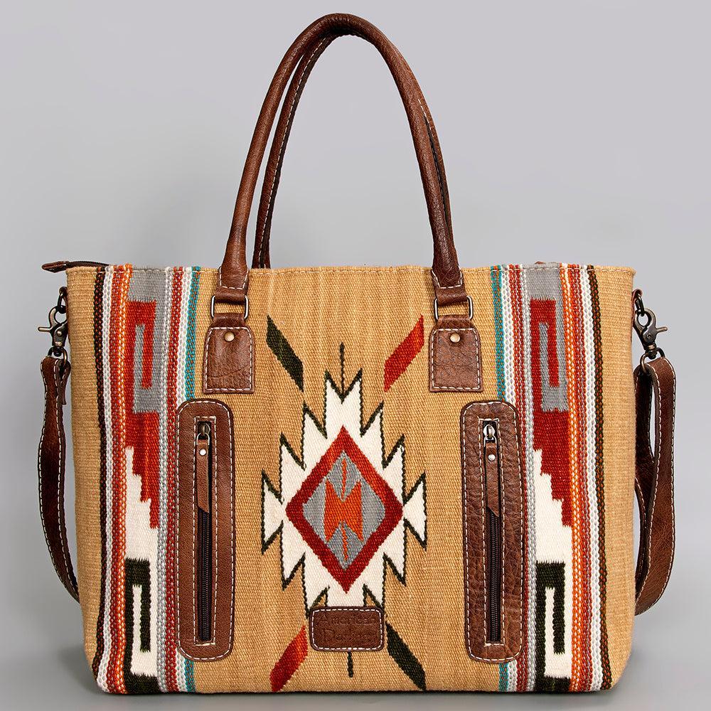 American Darling Tote Saddle Blanket Genuine Leather