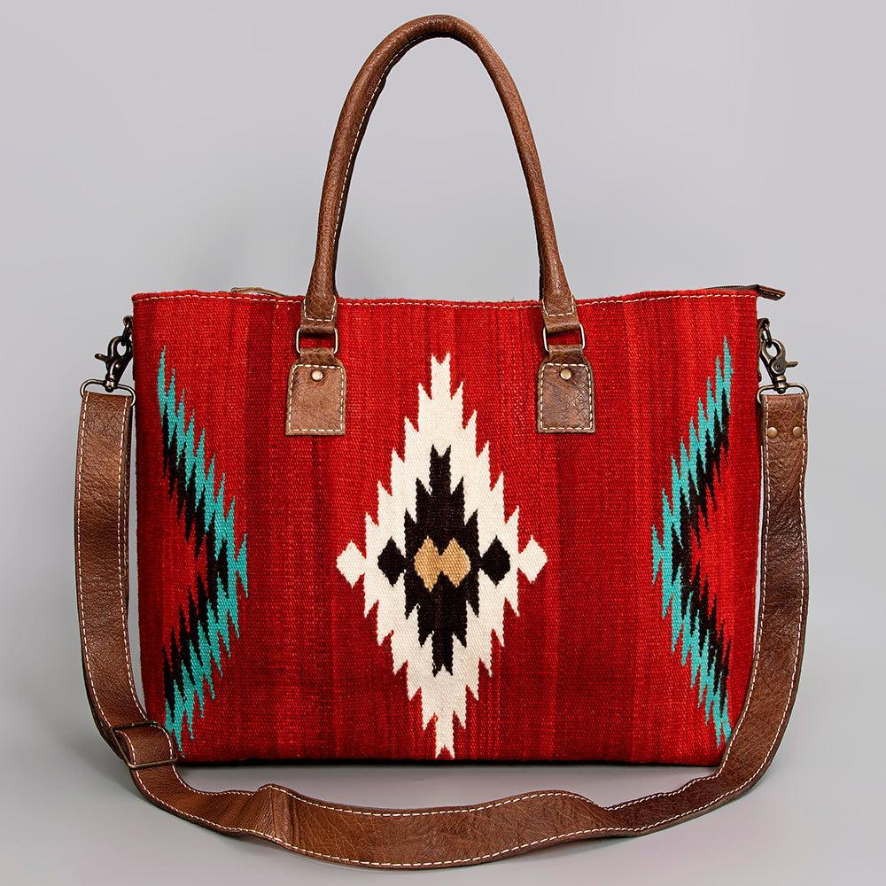 American Darling Tote Saddle Blanket Genuine Leather