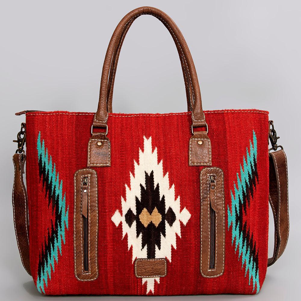 American Darling Tote Saddle Blanket Genuine Leather