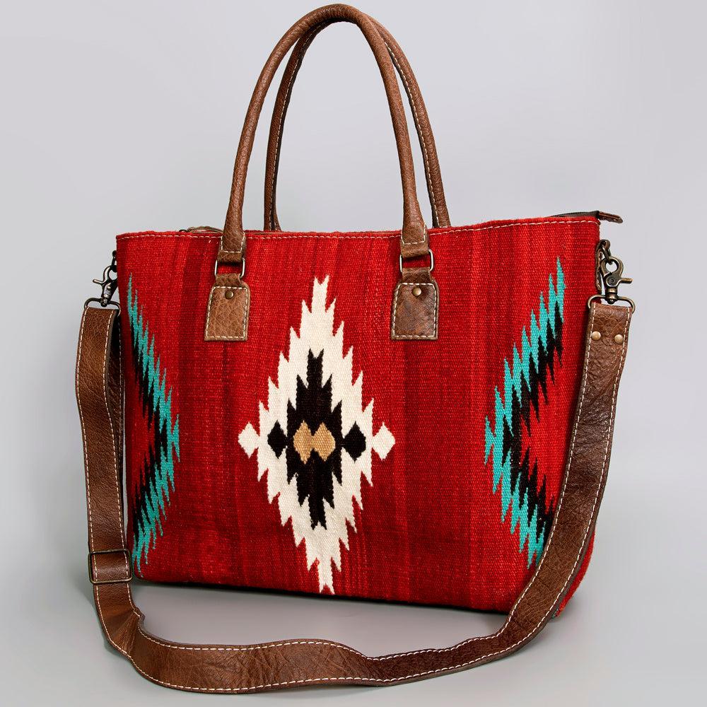 American Darling Tote Saddle Blanket Genuine Leather