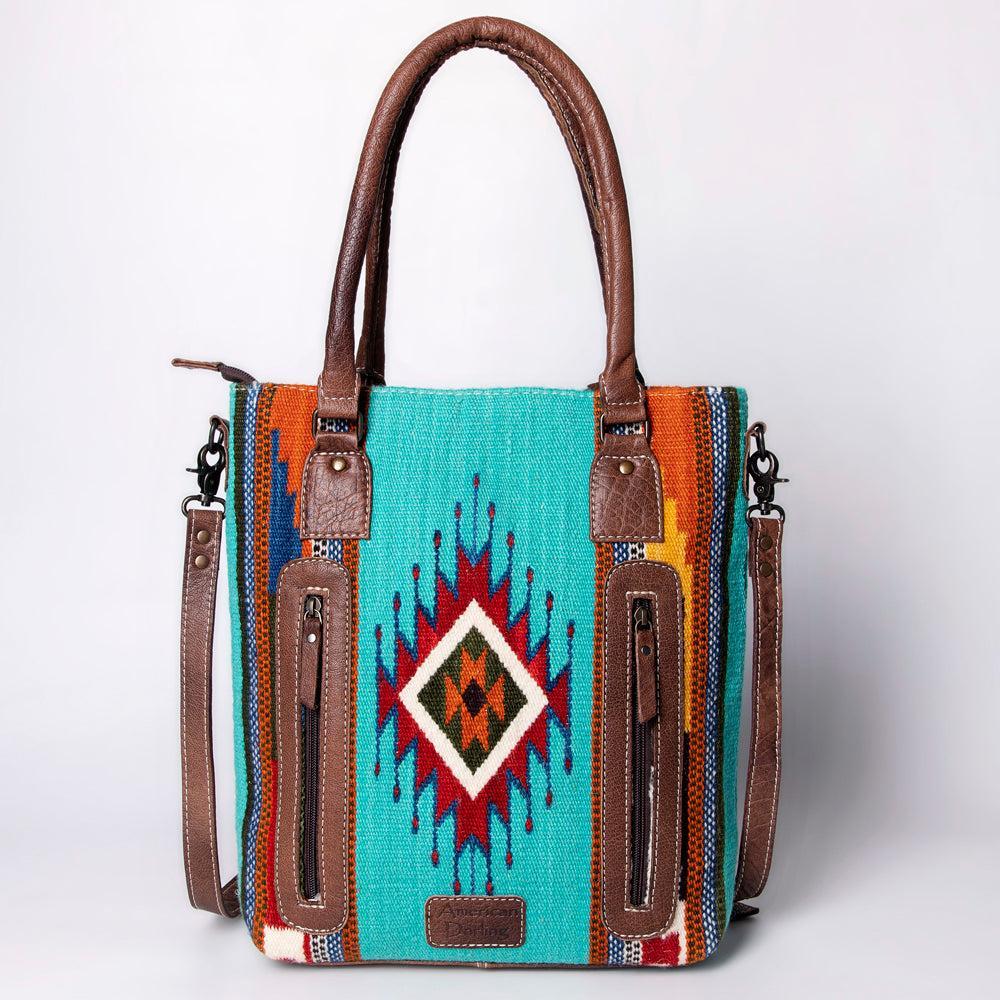 American Darling Tote Saddle Blanket Genuine Leather