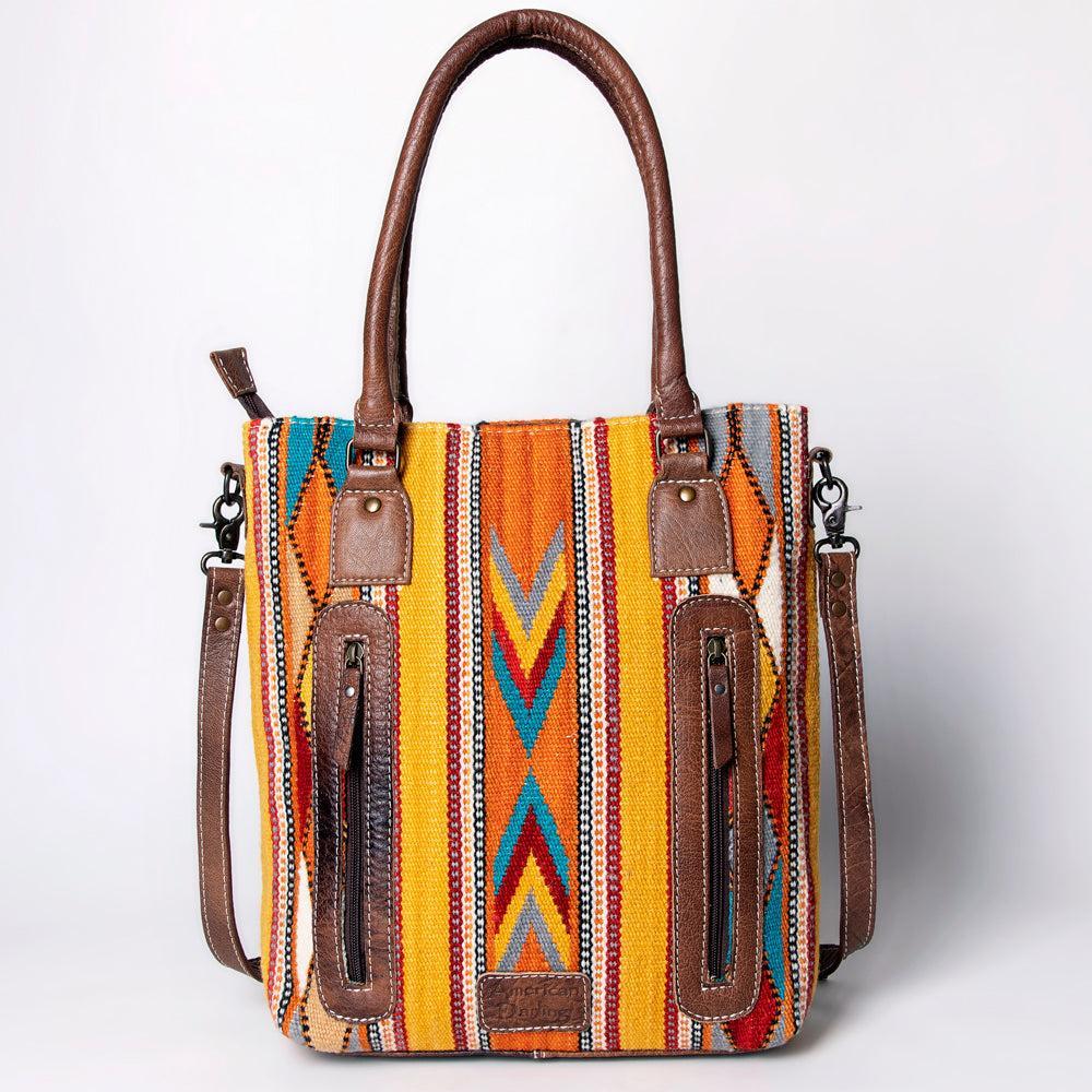 American Darling Tote Saddle Blanket Genuine Leather