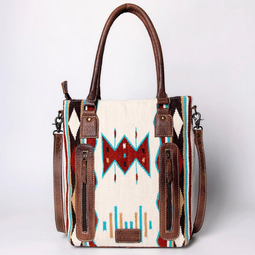 American Darling Tote Saddle Blanket Genuine Leather