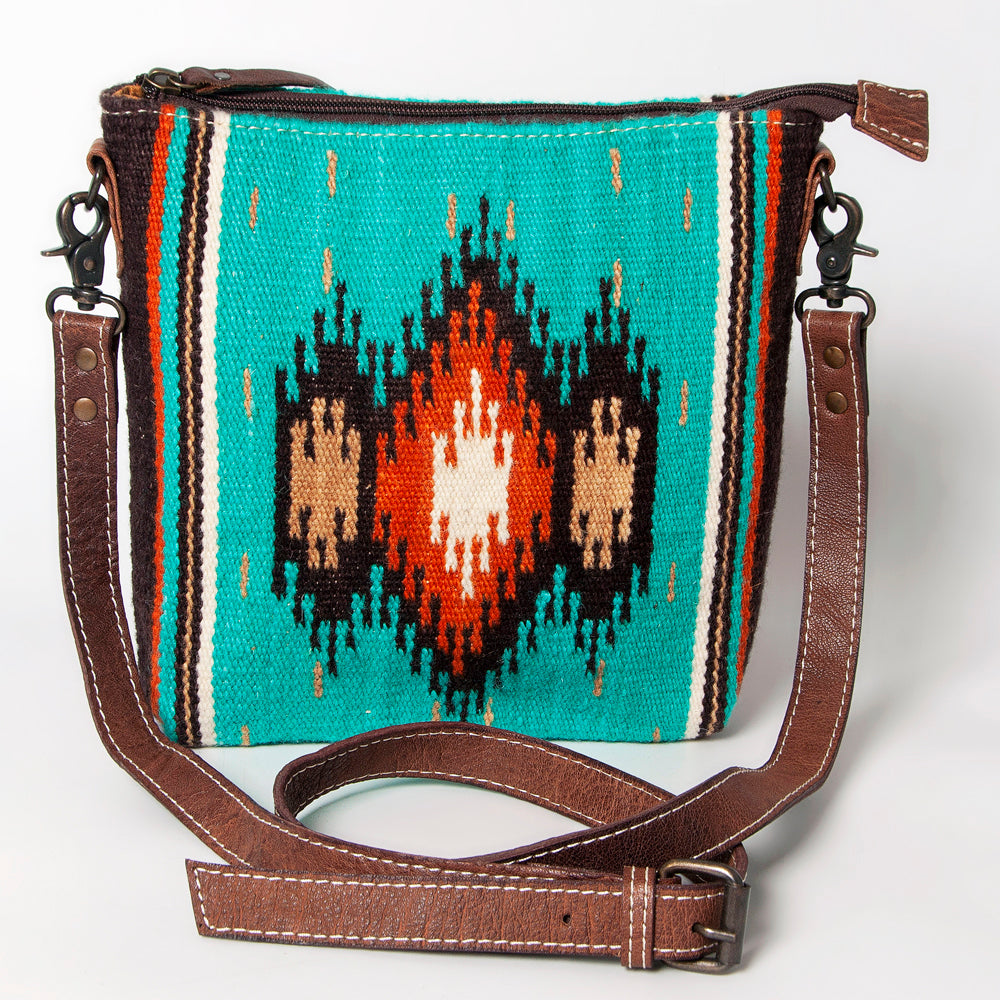 American Darling Saddle Blanket Genuine Leather Large Crossbody Bag